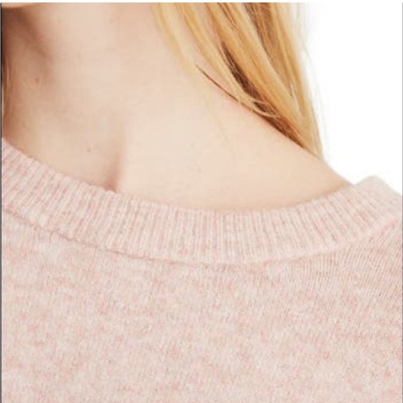 Madewell Gladwell Balloon-Sleeve Pullover Sweater in Heather Rose - Picture 4 of 9